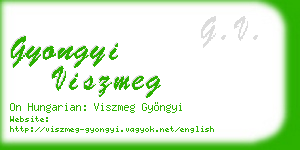 gyongyi viszmeg business card